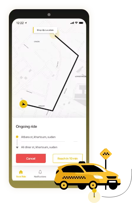 Taxi app features for passengers