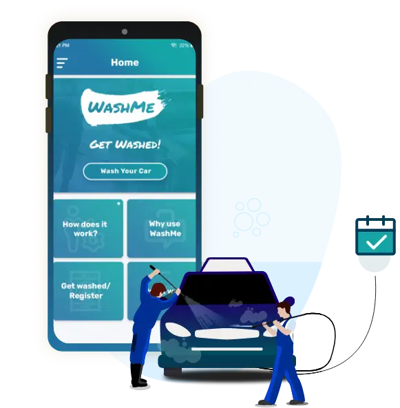 Car wash app features for washers